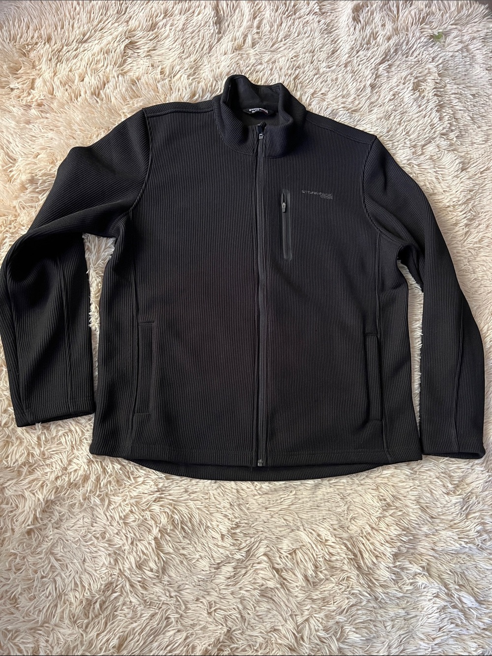 Sunice Black Lightweight Full-Zip Shirt Jacket